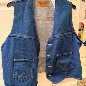 Wrangler Men's Blue Denim Vest